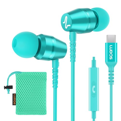 Image of LUDOS OMNITONE USB C Headphones for iPhone 17 16 15 Pro Max Plus Air iPad Pro, 5 Years Warranty, USB-C Earbuds for Samsung Galaxy S24 S23 Ultra S22 S21 FE S20 Z Flip 3 Fold 4, USB Type C Earphones