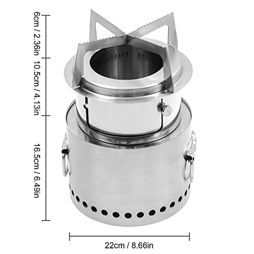 Poêle rocket multifonctions à haut rendement pour cuisson au bois extérieure