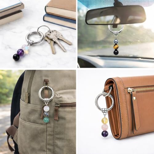 Image of Crystal Keychain Gift for New Beginnings, Farewell Coworker Gift, Healing Crystal Keyring, Graduation Gift