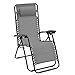 Produktbild Baroni Home Sessel, Legierter Stahl, Klappbarer Liegestuhl Zero Gravity, 165 x 65 x 113 cm - Grau