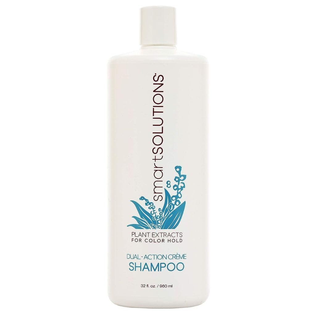 SMART SOLUTIONS Dual-Action Creme Shampoo | Sulfate, Paraben & Sodium Chloride Free | Color Safe & Chemically Treated Hair Safe (32 fl oz)