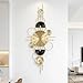 FILLOVE Wall Clock,High-end Quartz Silent Movement, Iron Frame and Aluminum Dial,Gold Powder Coated Finish, Big Modern Wall Clocks for Living Rooms Bedrooms Kitchen and Corridors,37.4x16.9inch