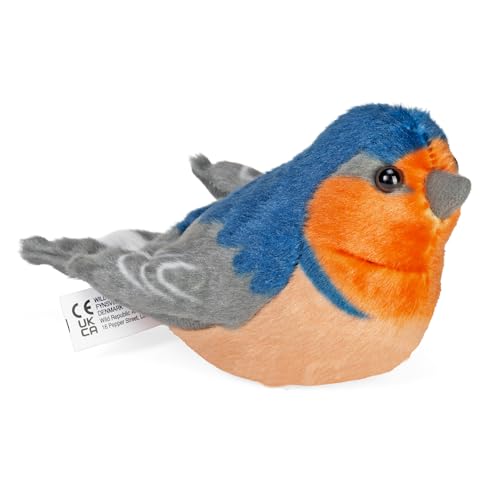 Wild Republic Audubon Birds Barn Swallow Plush with Authentic Bird Sound, Stuffed Animal, Bird Toys for Kids and Birders