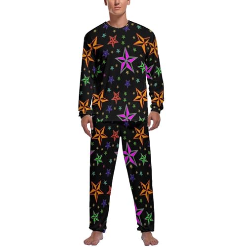Ensemble de pyjama homme Couleur Étoilée avec haut manche longue et pantalon