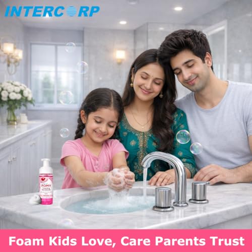 Image of INTERCORP FOMY Hydrating Foam Hand Wash Refill 500ml (Pink Pomegranate - Pack of 1) | Soft & Refreshing Handwash Refill Foam | Gentle on Skin | 99% Germs Protection