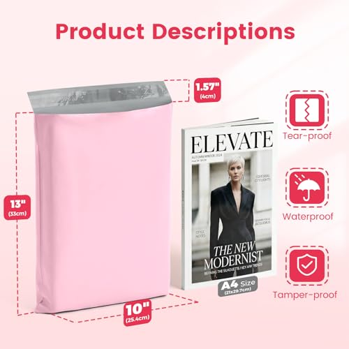 Image of Metronic Poly Mailers 10x13 1000 Pack, Small Bulk Shipping Bags for Clothes