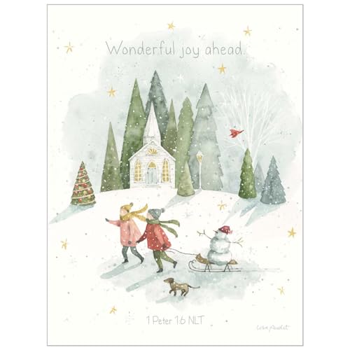 Image of Legacy Winterland Sledding 5.5 x 4 Paper Notecards and Envelopes Boxed Set of 10