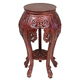 30 cm Druchmesser (Tischplatte) und 65 cm Höhe.