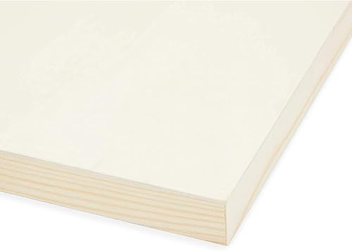 Miniatura 5 de Juego de 8 tableros de lona de madera sin terminar para pintar, paneles de madera para manualidades, letreros de bricolaje en 4 tamaños