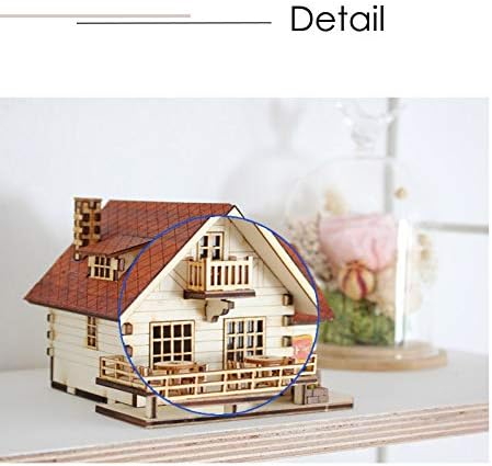 Miniatura 3 de Kit de modelo de madera de escritorio Casa de troncos Café