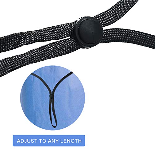10 Pack Mask Lanyard - Adjustable Ear Pressure Relief Safety Holder & Hanger with with Clasps Extension Hook for Adult and Child Black