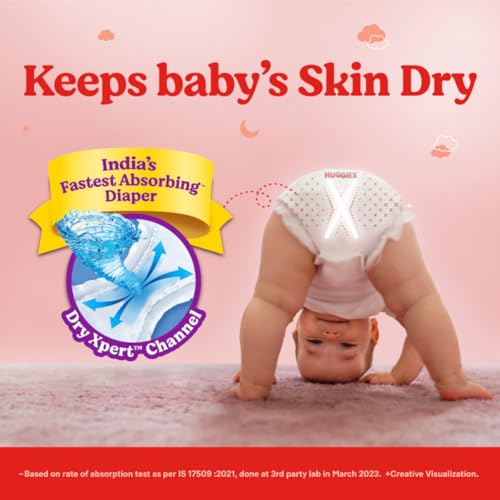 Image of Huggies Complete Comfort Wonder Pants, Small Size, 86 Count, India's Fastest Absorbing Diaper & Natural Soft Premium Baby Diaper Pants, Ideal for 4-8 Kgs