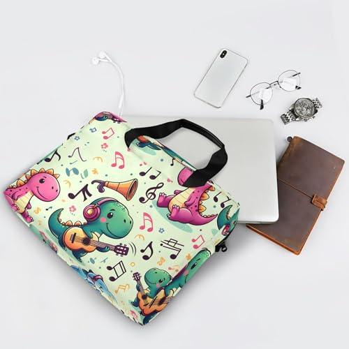 Maletín portátil con estampado de dinosaurio para laptop 13-15.6" miniatura 7