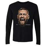 500 LEVEL Conor McGregor UFC Long Sleeve Shirt - Conor McGregor Portrait WHT (Black, X-Large)