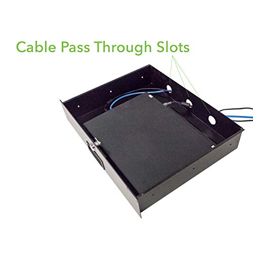 Navepoint Server Cabinet Case 19 Inch Rack Mount Dj Locking Lockable Deep Drawer With Key 2U #TOP4