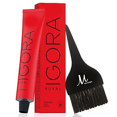 Schwarzkopf Professional Igora Royal Permanent Hair Color (with Sleek Tint Brush) (9-1 Extra Light Ash Blonde) 1