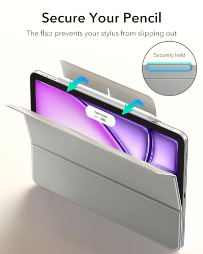 Image of ESR Case for iPad Air 13 Inch M4 /M3 /M2, iPad Pro 12.9 Case, Gray