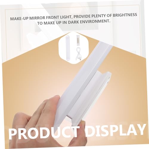 Luz blanca ajustable para espejo de maquillaje con batería recargable USB 8
