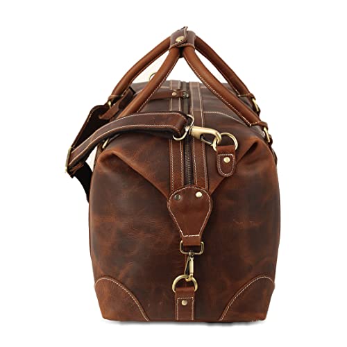 KomalC Buffalo Leather Travel Duffel