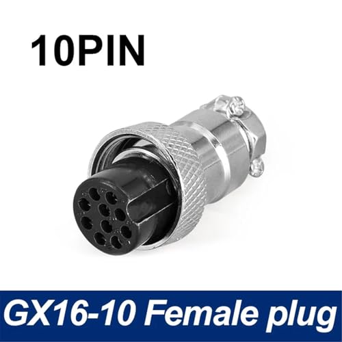Conector GX16 hembra circular de aviación de 10 pines para cable de datos 2