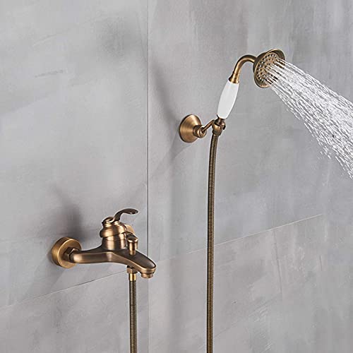 Ensemble de Robinet de Douche en Laiton Massif pour Baignoire Design