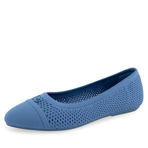 Ballerines Aerosoles Femme Annelie tricot bleu jean taille 40 chaussures plates confortables