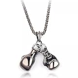 Halskette Mini Boxhandschuh Anhänger Halskette Gold Silber Farbe Mode Hip Hop Schmuck Zubehör Fitness Geschenke für Sportliebhaber