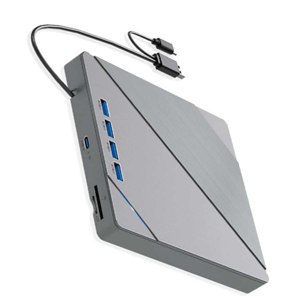 Odtwarzacz dysków CD/DVD 7 w 1 zewnętrzny USB 3.0 przenośny Blu Ray do laptopa, gniazda nagrywarka czytnik pisarz