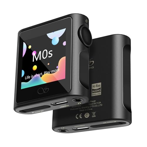 Image of SHANLING M0s MP3 Player Portable Hi-Res Audio Player, 1.54-Inch Touch Screen Hi-Fi Lossless Sound Music Players with 32GB, Bluetooth 5.0 LDAC, USB DAC /AMP, Up to 10 Hours Playback, Black