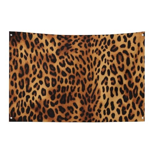Drapeau imprimé léopard 4 œillets bannière polyester pour festival et tournage - 2