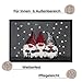 Hanse Home Printy Fußmatte für Innen und Außen 40x60cm - Schmutzfangmatte Türmatte Christmas Dwarfes mit Zwergen-Motiv Waschbar & Wetterfest, rutschfest für Eingangsbereich & Außenbereich – Grau