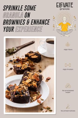 Image of Elevate Granola Almond & Seeds 600g | Oats, Almonds & Seeds Mix | High Protein & Fibre | No Added Sugar & Preservatives | Vegan Healthy Breakfast Cereal & Snack