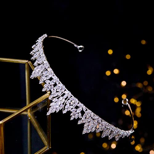 Aoligrace Aaa Zirconia Small Wedding Crowns For Women Sparkly Cz Handmade Princess Girls Tiaras Sweet 16 Birthday Headdress #TOP6