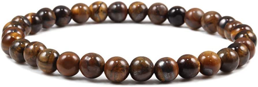 Bracelet en oeil de tigre naturel et cristal reiki pour homme et femme