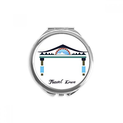 Miroir rond de poche corée classique pour maquillage portable multicolore