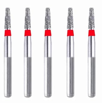 584.21F2, Conical,Round Edge, 2.1 mm Dia, Fine Grit Diamond Bur, 5 per Pack