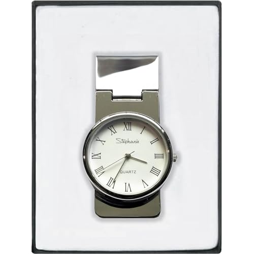 MC5712 RD Designer Polished Silver Plated Money Clip w/Watch FINEST-77030-NF2