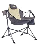 Uquip Campingstuhl Rocky 2.0 Boulder I Faltbarer Schaukelstuhl mit 120 kg Traglast I kompakter Faltstuhl aus Stahl & Polyester I klappbarer Outdoor-Stuhl für Camping, Strand, Garten & Festivals