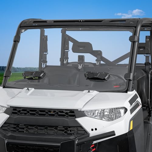 KEMIMOTO 3-IN-1 Vented Windshield Compatible with Ranger 1000 Sliding Scratch Resistant Front Windshield Compatible with Polaris Ranger XP 900/Crew Ranger XP 1000/Crew Ranger 1000/Crew 2014-2026