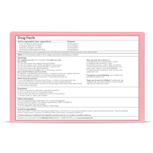 Image of Bacterial Vaginosis Symptoms Relief For Women Boric Acid Suppositories | Boric Acid For Women Natural Homeopathic for Odor, Itching, Discharge, BV, Vaginal Microbiota Imbalance 12 Suppositories