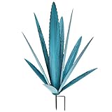 Facile à installer : chaque plante d'agave en métal est livrée avec un piquet amovible pour une installation facile dans votre jardin ou votre cour..Placez simplement le tuteur dans le sol et fixez la plante en place.
