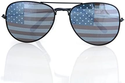 USA America Aviator Sunglasses Black Color Frame