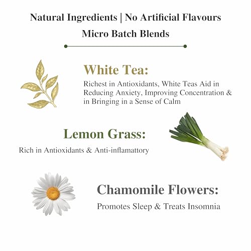 Sancha Chamomile White Tea | 25g Loose Leaf | Silver Needle White Tea with Chamomile Blossoms | Floral & Smooth
