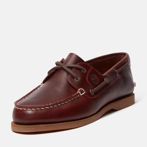 Chaussures bateau classiques Timberland A2Q9X bordeaux pleine fleur marron pour femme, mocassins à lacets 41