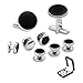 Zealmer 316L Stainless Steel Cufflinks Shirt Studs Business Wedding Gifts for Men