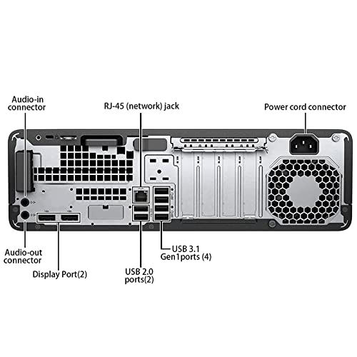 HP EliteDesk 800 G4 3.2 GHz 8th gen Intel® Core i7 i7-8700 Black, Silver SFF PC EliteDesk 800 G4, 3.2 GHz, 8th gen Intel® Core i7, 8 GB, 256 GB, DVD±RW, Windows 11 Pro (Renewed) - Image 6