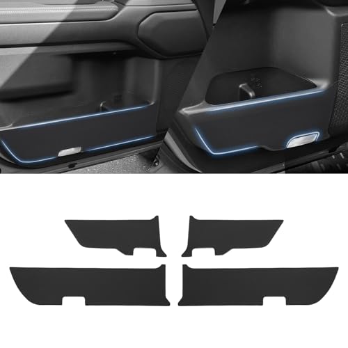 GIMUYA トヨタ 新型 ランクル ランドクルーザー 250 ドアキックガード ドアトリムガード TRJ250W/GDJ250W型 5人乗り 7人乗り 2024年4月~現行 専用 キズ・汚れ防止 内装 カスタムパーツ アクセサリー シールタイプ PUレザー製 ブラック 4PCSセット