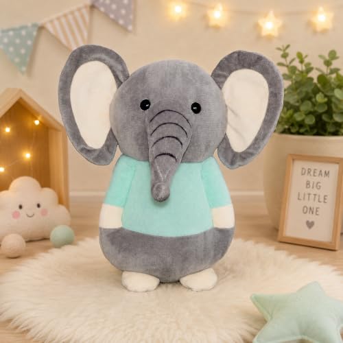 Image of Elephant in Dress Soft Toy, 22 cm for Kids