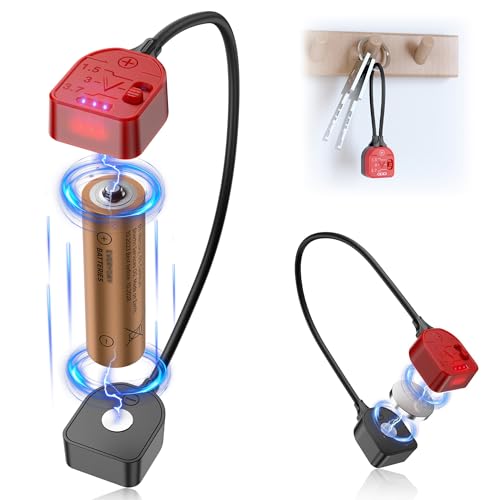JJC Magnetic Battery Tester for AA AAA LR44 LR41 LR43 CR2032 CR2025 CR1632 CR2450 CR1616 18650 14500 16340 C D, Universal Battery Checker for 1.5V 3V and 3.7V Button Cell Batteries Household Batteries