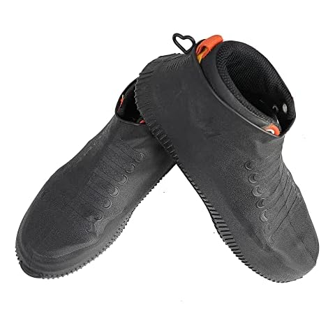 Reusable Stretch Rubber Sole Waterproof Shoe Covers for Rain,Winter Slush,Dew for Groomer, Lawn Care, Gardening,Car Washer Barber,and Travel Cover